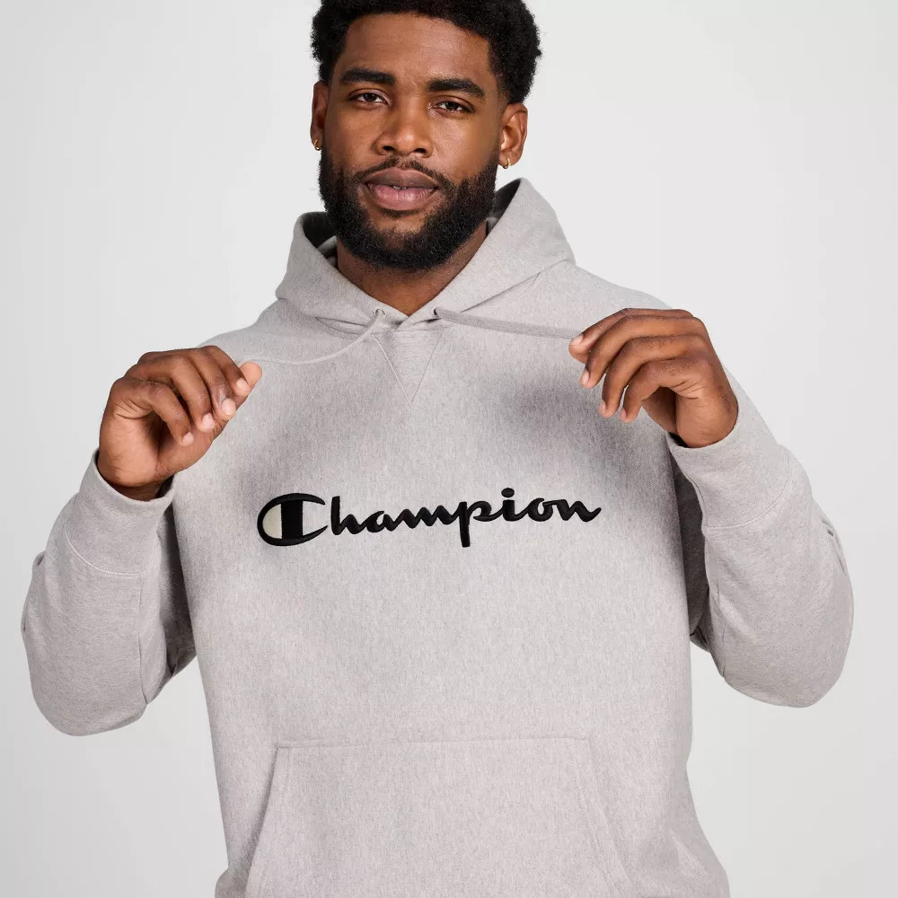 Champion Adult Sizing Iconic Embroidered Hoodie - Light Gray Heather XS 2590₽