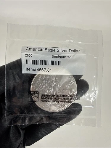2000 Silver American Eagle Dollar US Mint Uncirculated Littleton Coin Co 1 oz