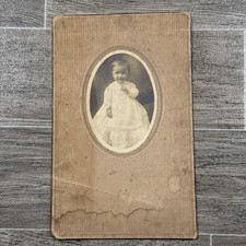 Mischievous Girl Antique Cabinet Card Infant Baby Child c1880s - 1910s