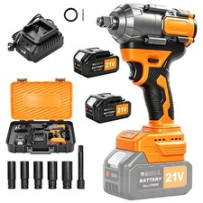 1000nm Cordless Impact Wrench 960ft-lbs 12 Battery Impact Gun 2x 4.0ah Battery