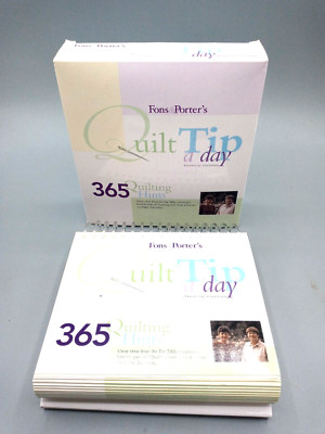 Fons & Porter's Quilt Tip-a-Day Perpetual Calendar Book Quilting Hints ~ Signed