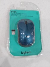 NEW Logitech M185 Wireless Mouse Blue Black 910-003636 Open Box PC Comfort