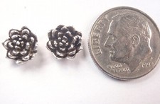 Blossom Petaled Flower Stud Earrings 925 Sterling Silver