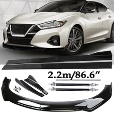 Front Bumper Lip Spoiler Side Skirts Rear Lip Glossy Black For Sentra Altima Max