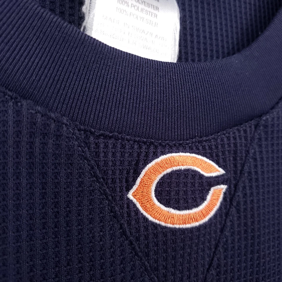 Suéter de fútbol americano tejido gofre Reebok NFL Chicago Bears para hombre 2XL azul Reebok Foto 4 de 4
