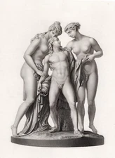 Outstanding JOHN GIBSON 1800s Antique Engraving "Hylas & the Nymphs" Framed COA