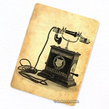 Teléfono con Manivela IMÁN NEVERA, Figura Antigua Máquina Decorativa