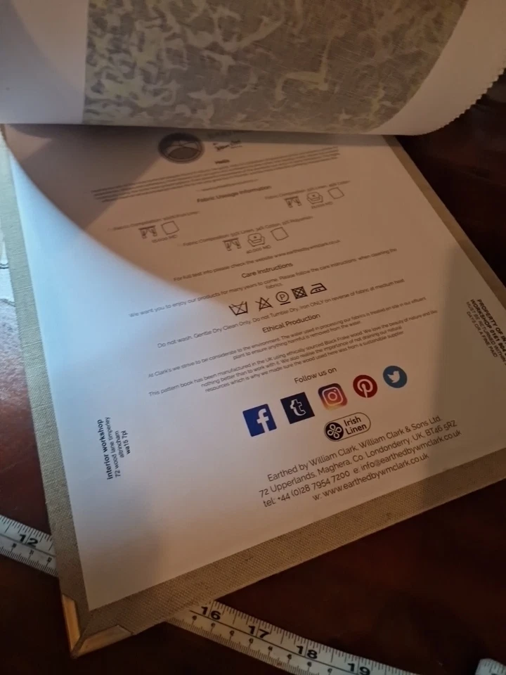 Earthed By William Clark Fabric Sample Book Helix Rare - Image 4 of 4