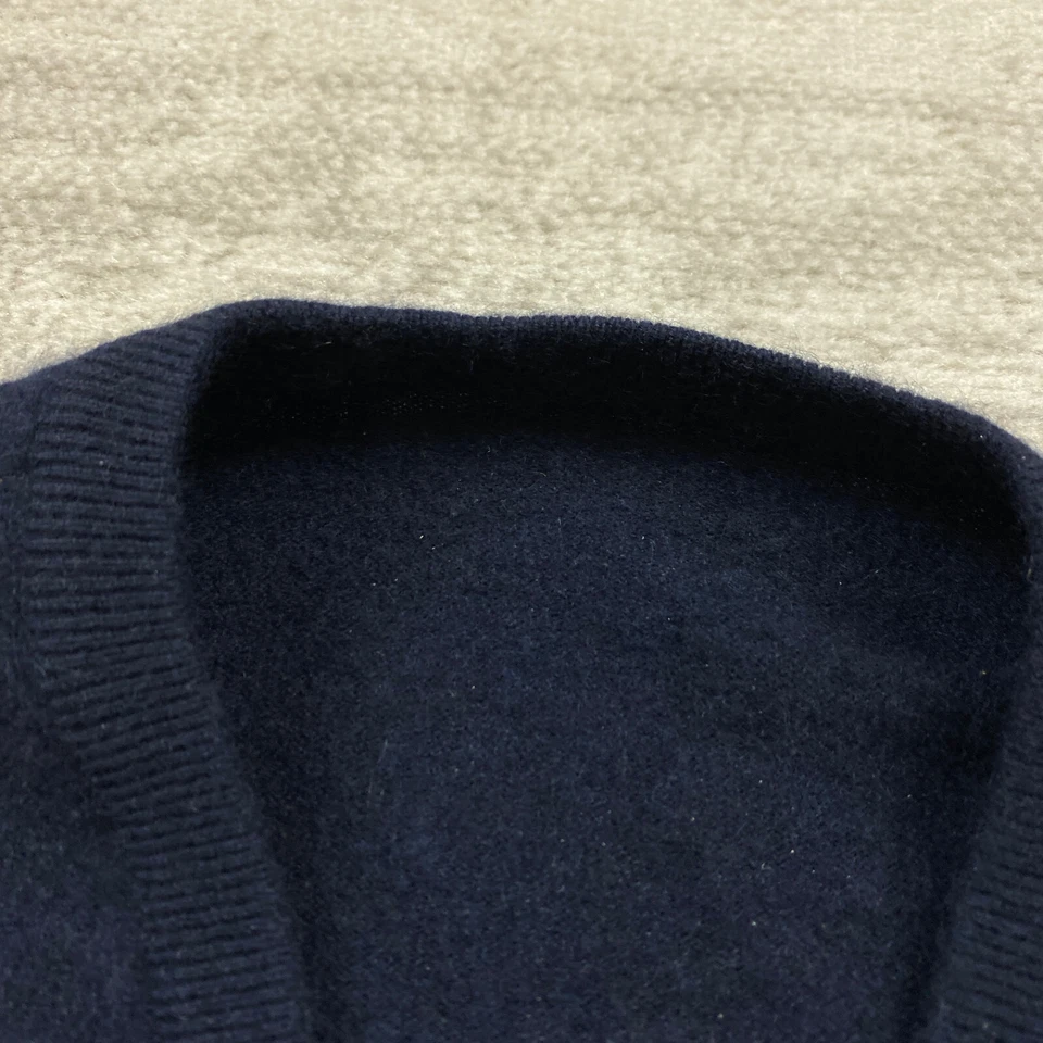 Chaleco de Cachemira Brunello Cucinelli 2XL XXL Azul Italia Sin Mangas Preparación Para Hombres Años 90 De Colección Foto 3 de 4