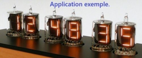 Lot of 6 vintage numitron tube IEE APOLLO DA-2000 for nixie clock, set#2 - Picture 11 of 11
