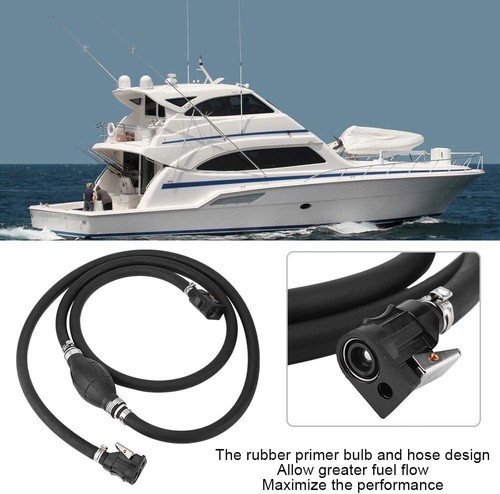 3/8'' Fuel Line Hose Outboard Primer Bulb For Johnson Mariner Mercury Oil Tube - Picture 2 of 12