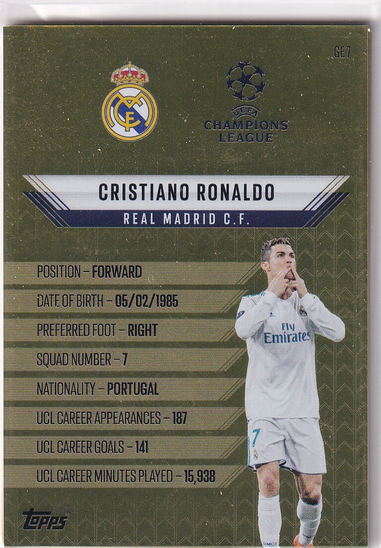 Topps Match Attax CL 24/25 GE Cristiano Ronaldo Gold Edge