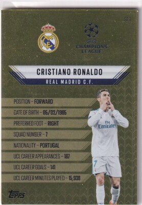 Topps Match Attax CL 24/25 No. GE 7 Cristiano Ronaldo Gold Edge