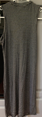 ACTIVE USA Women's Black/White Sleeveless Dress Stretch Long M | eBay