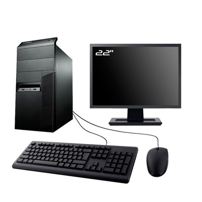 PC Lenovo M90 Tour + Écran 22" I3-530 8Go RAM SSD 480Go W10 Wifi