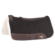 Western Horse Saddle Pad   Fleece Bottom   Thick   Dark Brown