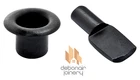 Black Shelves Support Plug In Ø5mm Spoon Shaped Pins with Sleeve