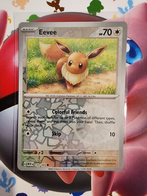 Eevee Reverse Holo NM 133/165 Scarlet & Violet 151 Pokemon Card | eBay