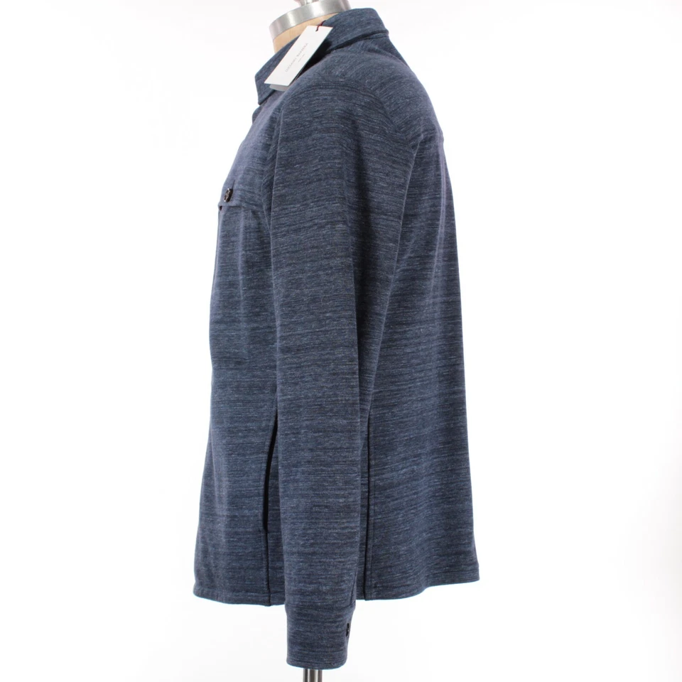 Sobrecamisa Luciano Barbera Nueva con Etiquetas Mezcla Algodón/Nylon Talla 50 EE. UU. 40 Azul/Gris Melange Foto 3 de 4