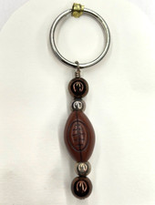 Key Ring Football Charm Dangle for Key Chain - Fob - Purse - Bag - Backpack