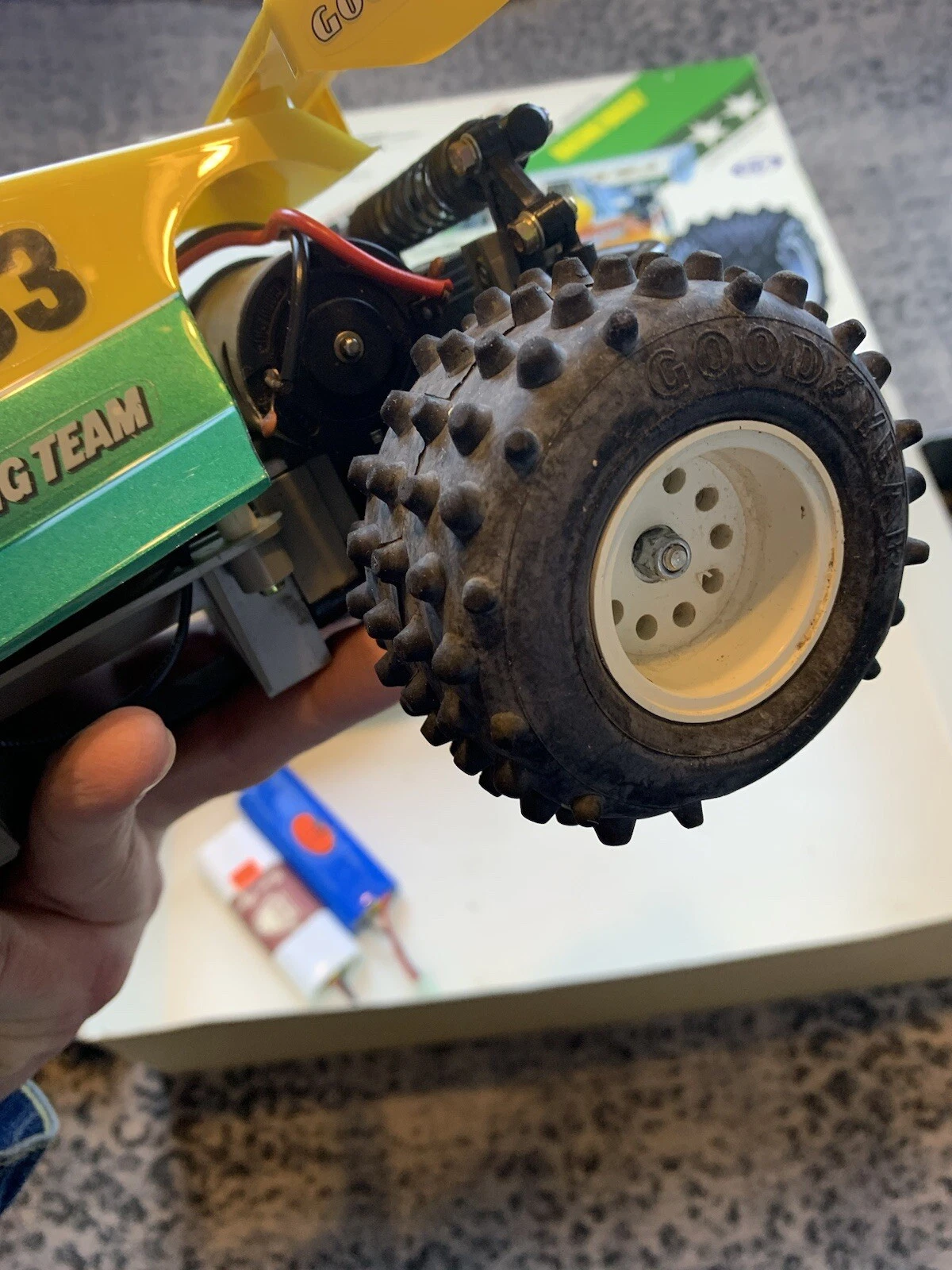  controle remoto off road buggy elétrico vintage não testado extras 