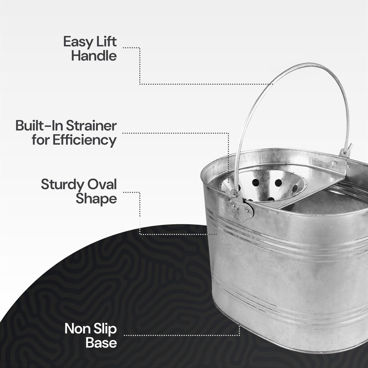 Galvanized Steel Metal Mop Bucket, For Cleaning At Rs 30 In Moradabad - Foto 5