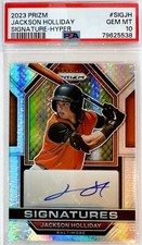 2023 Panini Prizm Jackson Holliday RC Auto Signature Hyper SP PSA 10 💎  Pop 2