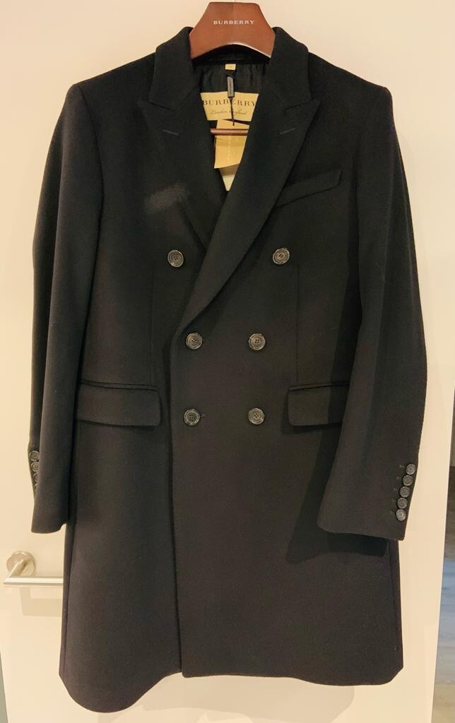 Man Black Burberry Coat eBay
