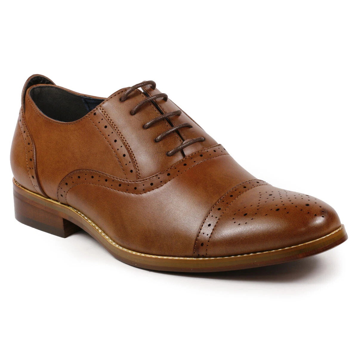 Leather cap toe oxford dress best sale shoe