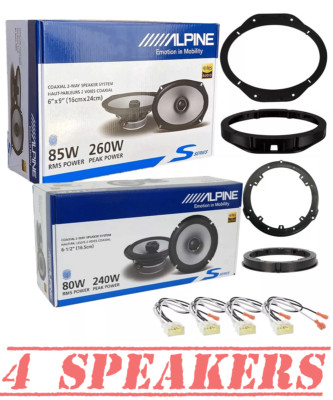 Alpine S-Series Front & Rear Door Speakers kit for 2015-2023 Ford F-150,F250