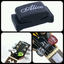 SET da 5 pz. PORTA PLETTRI ALICE GOMMA NERA CHITARRA BASSO PORTAPLETTRI