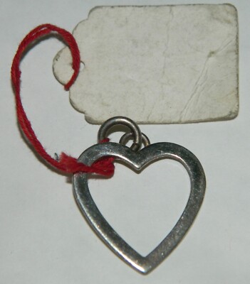 Joli Collier Pendentif Cœur En Argent Avec Poinçon Crabe - Bijou Ancien
