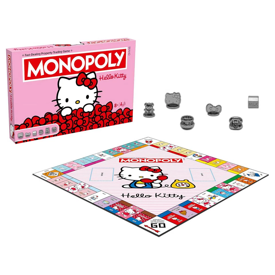 Monopoly Hello Kitty Edition Board Game Children Game 2-6 Players For Aged 8+ - Image 2 of 4