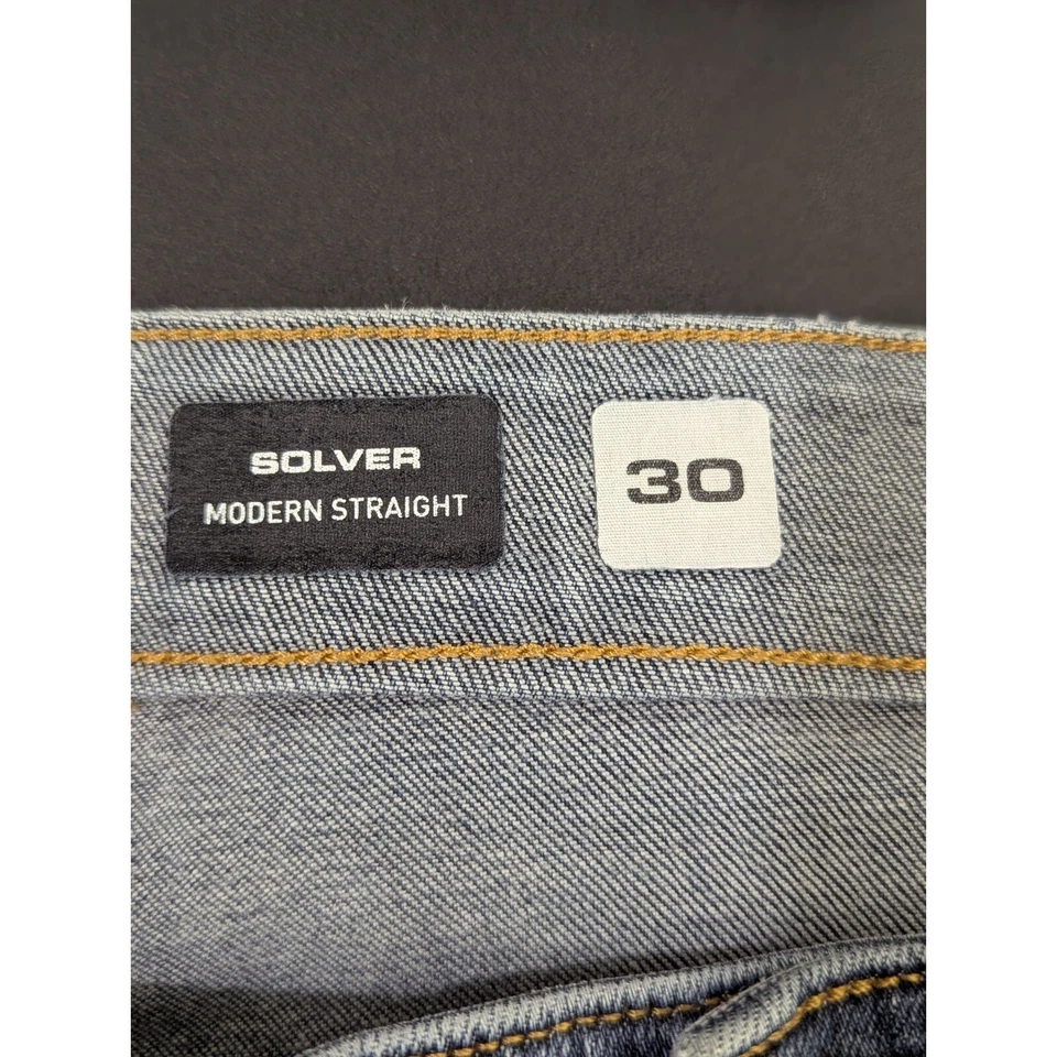 Volcom Solver Modern Straight Jeans Dark Wash Denim Pants Size 30 (Fits 30x30) - Image 2 of 4