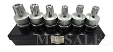6pc Star and Spline Socket Set T70 T80 T90 T100 M16 M18 tamperproof JUMBO SIZE