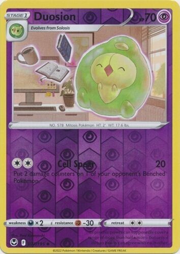 Duosion Reverse Holo Pokemon TCG Card 077/195