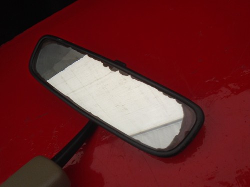 94-01 ACURA INTEGRA INTERIOR RVM REAR VIEW MIRROR WITH TAN COVER CAP OEM - Picture 3 of 8