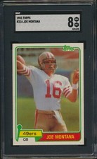 1980 Topps Joe Montana #216 HOF San Francisco 49ers Rookie SGC 8 DEAD CENTERED
