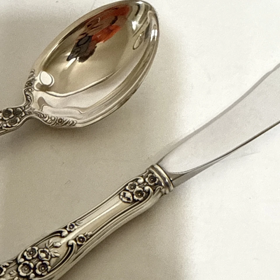Cuchillo de mantequilla maestro de plata esterlina Gorham Buttercup cuchara de azúcar sin monograma Foto 3 de 4