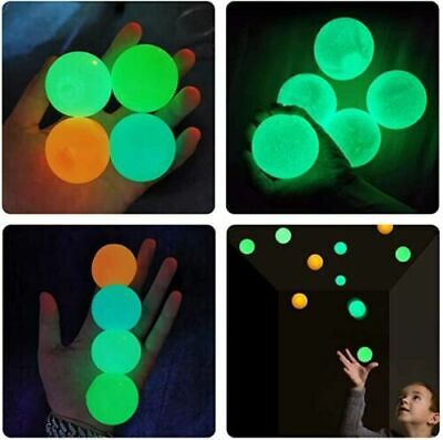 Stress Relief Glow Sticky Ceiling Balls for Family Game,2.25,4pcs