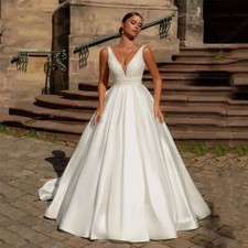 Sleevelss Women Wedding Dresses Tulle A-Line Bridal Gowns Ball Mopping Length