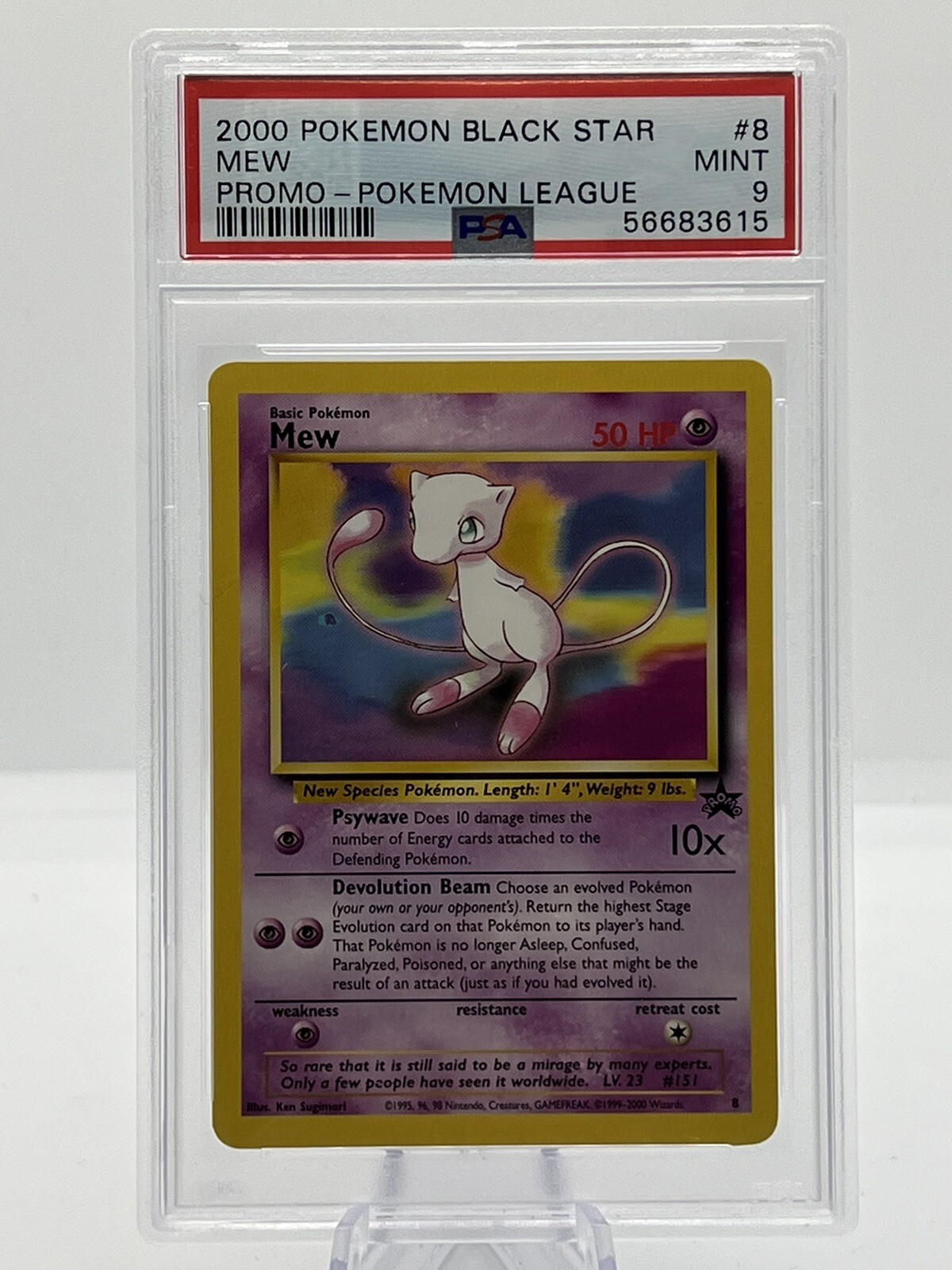 Vitrina Expositora Para Colecciones Carta Promocional De Pokémon 'Mew' De  La Película Del 2000 - Holo - Japonés - Casi Nueva Elden Ring Collector, image size:1200x1600