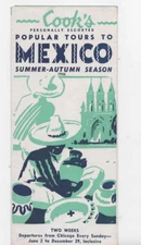Cooks Popular Tours Mexico 1946 vintage travel brochure