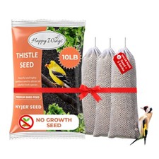 Happy Wings Nyjer/Thistle Seeds with Empty Sock for Wild Bird Food 10 Pounds