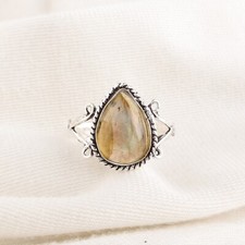 Labradorite Gemstone 925 Sterling Silver Ring Handmade Jewelry Ring Gift Women