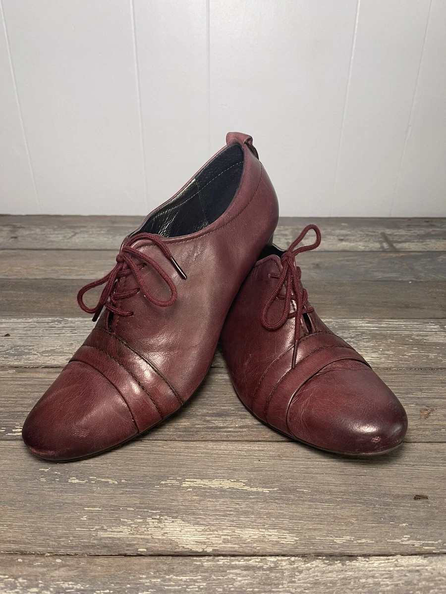 Josef Seibel Women s Ankle Boots maroon Leather lace up Booties Size 41 US 10