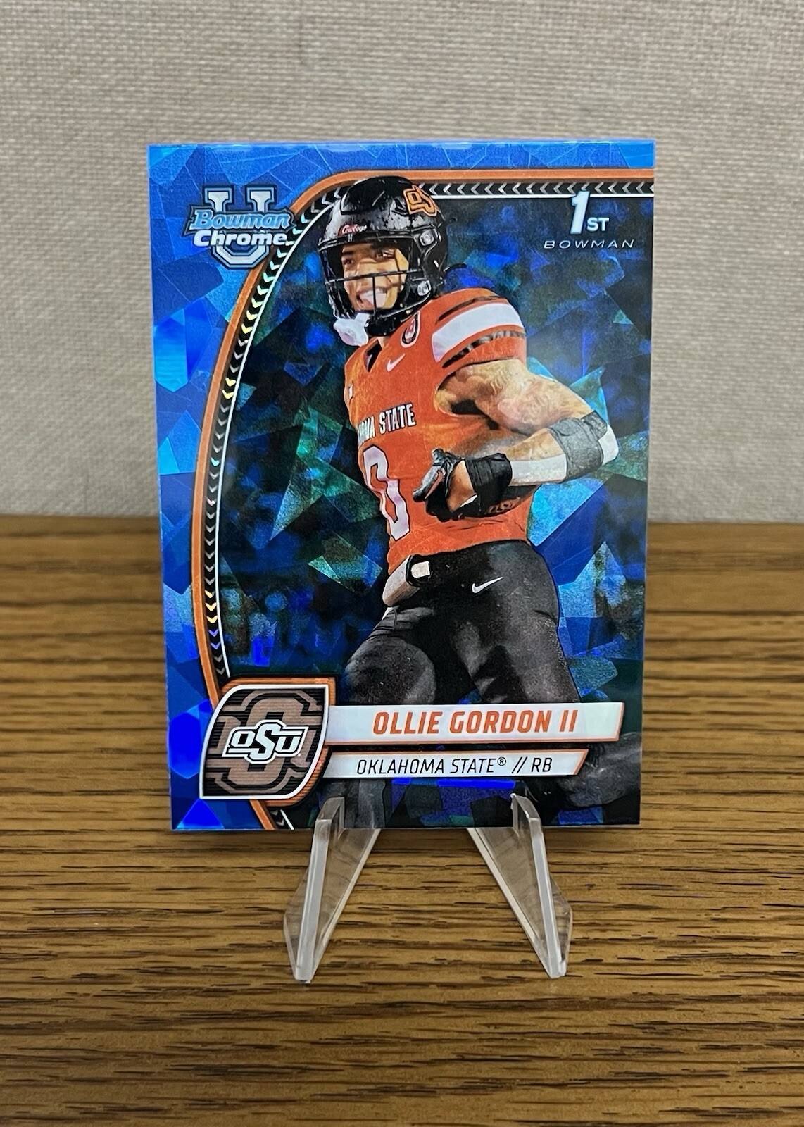 2024 Bowman Chrome U Sapphire OLLIE GORDON II 1st Bowman #197 Oklahoma State
