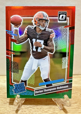 2023 Panini Optic Dorian Thompson-Robinson Rated Rookie Red Green Prizm - Browns