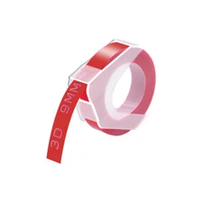 1PK 3D Emobssing Label Tape White on Red 520102 For Dymo Organizer Xpress Pro
