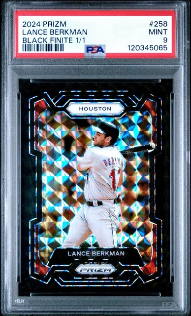 2024 Prizm BLACK Finite Lance Berkman 1/1 PSA 9 MINT Astros True 1 OF 1 HOF